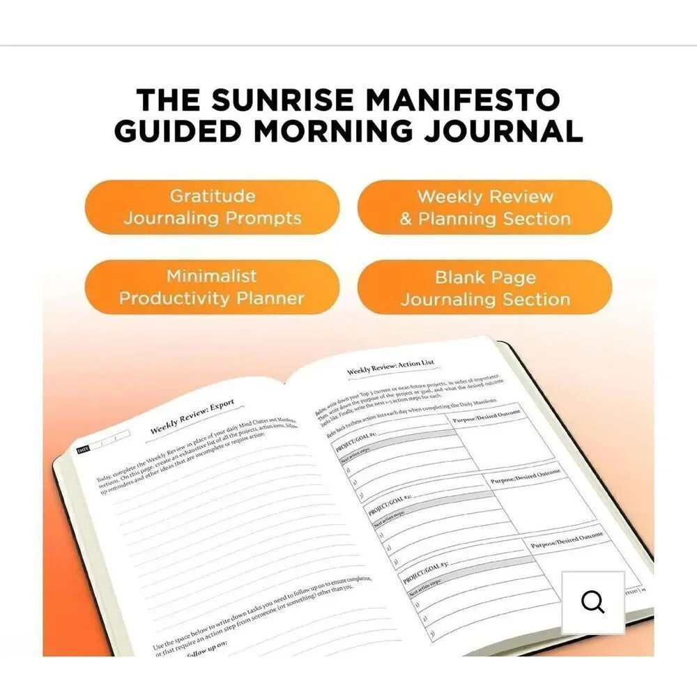 Salt Wrap The Sunrise Manifesto Guided Morning Journal  Reflection Self-Care